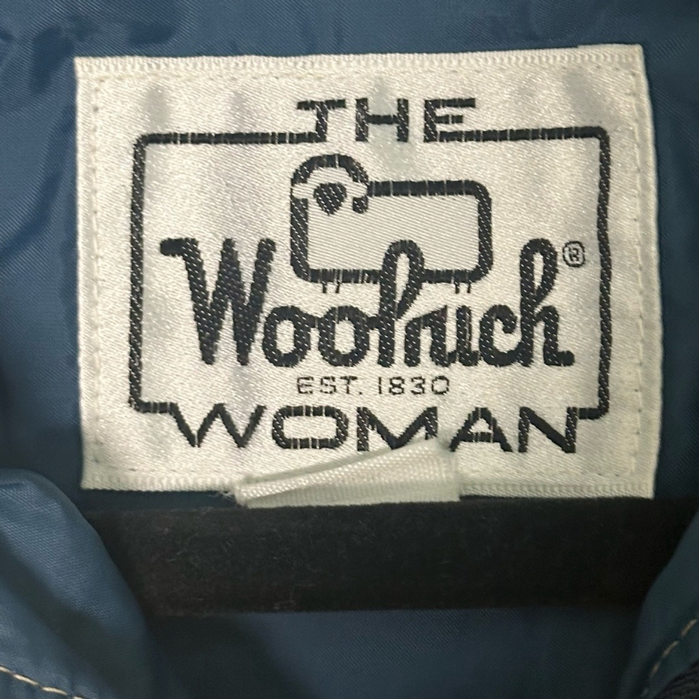 VINTAGE WOOLRICH Size M Khaki Zip Up Button Jacket with Waist Draw String - Picture 9 of 9